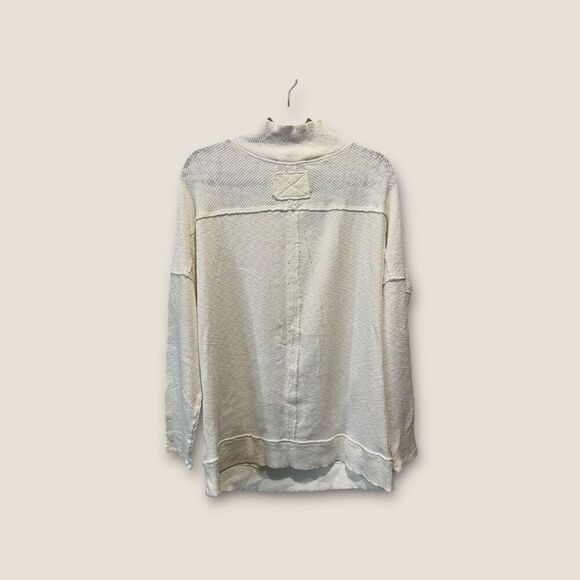 Free People Kasey Mock Neck Top Ivory NWT Sjze Medium - Picture 5 of 9